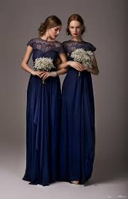 Jubilant 2014 Navy Blue Long Junior Bridesmaid Dresses Sheer Lace Jewel Neckl Navy Blue Bridesmaid Dresses Cheap Bridesmaid Dresses Gorgeous Bridesmaid Dresses
