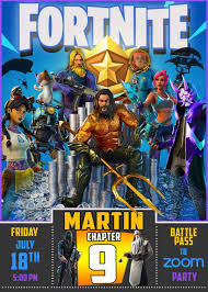 Create your own 18th birthday invites for free and notify friends and family to the 18th birthday party. Fortnite Digital Birthday Party Invitation Greeting Cards Invitations Home Garden