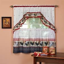 (4.5) out of 5 stars 111 ratings, based on 111 reviews. Rooster 3 Piece Swag Tier Kitchen Window Curtain Set