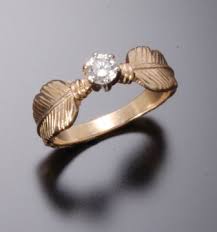 25 Ct Diamond Eagle Feather Ring Feather Engagement Ring Eagle Feather Ring Native American Wedding Rings