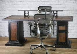 The palladia ® collection in vintage oak® finish. Vintage Industrial Computer Desk Reclaimed Wood Desk Work Etsy