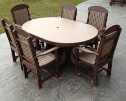 4x6 Oval Table W 6 Chairs W Arms Outdoor Furniture Furniture Adirondack Furniture