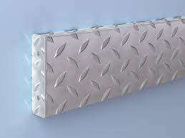 Ekena millwork cha02x01di diamond chair rail, 1 5/8h x 1/2p x 94 1/2l, primed. Protek Stainless Steel Diamond Plate Wall Protection