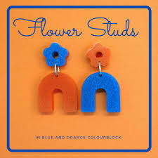 This board includes pins about this board is for pins about preserving flowers in epoxy resin, floral preservation diy, how to preserve funeral. Blue And Orange Colour Block Flower Studs Made With Epoxy Resin Earrings Shopee Malaysia