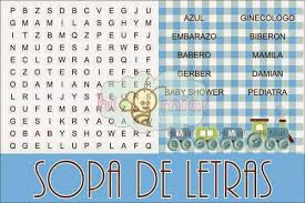 Imprime estas tarjetas para cada una de tus invitadas, y luego no olvides investigar los precios actuales para poder comparar las respuestas. Sopa De Letras Como Juego Para Baby Shower