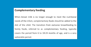 who complementary feeding