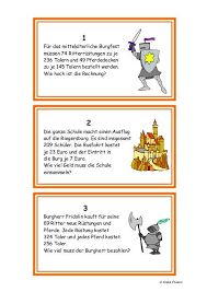 Ritter Sachaufgaben Kartei Bildung Kartei Mathe Tricks