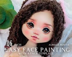PDF Schnittmuster Stoffpuppe Aurelia Benita mit Gesicht Vorlage 16 Zoll  Stoffpuppe Aurelia Benita Stoffpuppe Schnittmuster Kinderschminken  Puppenkörper pdf Nähanleitung