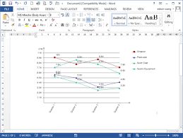 line graph templates for word