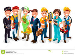 A veces tenemos conferencias, trabajos de laboratorio, clases prácticas y seminarios. Uniforme Del Grupo Del Trabajador De Los Personajes De Dibujos Animados Del Dia Del Trabajo Ilustracion Del Vector Ilustracion De Internacional Medico 108735449