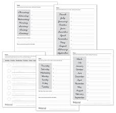 These are great for your students to have their own coloring page. Days Months Free Printables Universal Publishing Blog