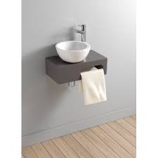 Meuble Lave Main Suspendu Pour Wc Vasque Ceramique Blanc Bol Berthe Nic Lavabo Pequeno Casas De Banho Pequenas Pias De Banheiro