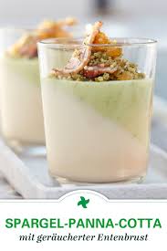 Spargel Mal Anders Leckeres Thermomix Rezept Fur Spargel Panna Cotta Mit Geraucherter Entenbrust Eine Erfrischen Spargel Vorspeise Essen Und Trinken Rezepte