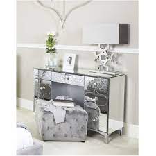 Dressing vanity stool chelsea glass mirrored console soft seat uk 7seas® uk. Mirrored 9 Drawer Dressing Table Homesdirect365