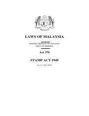  it can be executed anywhere in malaysia. Stamp Act 1949 Pdf Laws Of Malaysia Online Version Of Updated Text Of Reprint Act 378 Stamp Act 1949 As At 1 July 2014 2 Stamp Act 1949 U2026 U2026 U2026 Course Hero