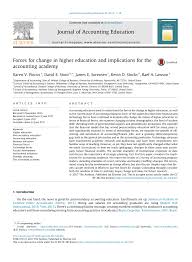 Pdf Forces For Change In Higher Education And Implications For The Accounting Academy