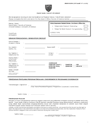 Universiti sains islam malaysia (usim). Fillable Online Graduation Checklist Um Edu My Fax Email Print Pdffiller