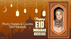 This year celebrations will be scaled back due to the pandemic (image: Eid Mubarak 2021 Photo Frames Apps Bei Google Play