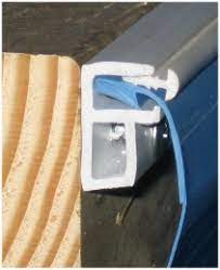 Video demonstrating the best way to install a swimming pool liner back into its track. Vinyl Liner Bead And Track Ameri Brand