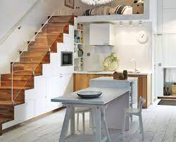 Ikea Kok Veddinge Scandinavian Kitchen Design Stairs In Kitchen Small Space Kitchen