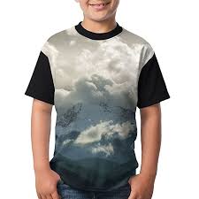 Amazon Com Kids Raglan T Shirts Snow Mountain Nature Peak