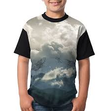 amazon com kids raglan t shirts snow mountain nature peak