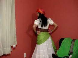 Gypsy costume using mom's green skirt. Wxw Episode 4 Diy Gypsy Costume Youtube