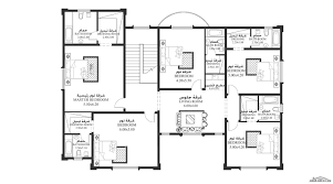 خرائط الفيلا Ns 05 غرف نوم 5 أبعاد المسكن 20 80 م عرض 20 80 م عمق Square House Plans House Floor Plans House Plans