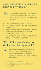Two important points to be considered in this law are Vehicle Lemon Law Warranty Protects Consumers High Desert Warrior Ft Irwin