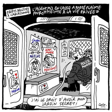 Propos racistes à Carcassonne : l'agent mis en cause a porté plainte pour  "atteinte à la vie privée" ✏️ Le dessin du jour, par Coco