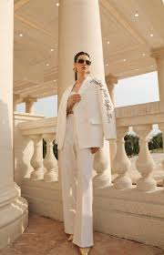 Women's Kristen Straight Notch Lapel Korean Texture Blazer Freesize Pink/Black/White Mean Blvd Freesize