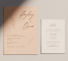 Modern Contemporary Wedding Invitation And Details Card Contemporary Wedding Invitations Modern Wedding Invitations Boho Invitations