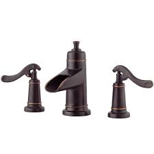 Emil price and william pfister, founders of pfister, started small by producing garden faucets over a hundred years ago. Pfister Lg49 Yp1y Tuscan Bronze Ashfield Widespread Bathroom Faucet With Metal Pop Up Assembly Faucetdirect Com