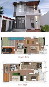 Interior Design Home Plan 8x20m Walk Through Samphoas Plansearch House Plans Model House Plan House Front Design