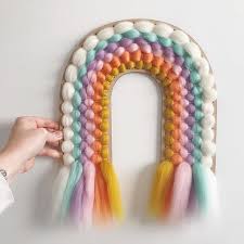 How Lovely Is This Rainbow Loom And Weaving By Rainie From Theunusualpear Sooo Pretty Definitely Check Out Her Shop Diy Weaving Rainbow Crafts Rainbow Loom