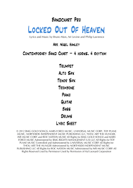Locked Out Of Heaven Dmi 8pc Funk Band Chart Music Sheet
