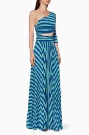فستان جيرسيه طويل ومخطط فساتين فستان اسعار ماركات عالمية فخمة راقية اليزابيتا فرانكي Fashion Formal Dresses One Shoulder Formal Dress