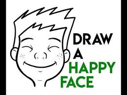 This Lesson Is On How To Draw A Very Happy Cartoon Boy Who Is Wearing The Biggest Smile Ever We Have Broke Happy Face Drawing Cute Cartoon Faces Cartoon Faces
