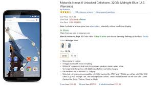 Buy motorola nexus 6 xt1103 64gb at&t branded smartphone (unlocked, midnight blue) featuring gsm + cdma / 4g lte advanced capable, at&t branded variant, . Alerta Trato Amazon Chopped Otro 150 Off The Nexus 6 32 Gb Es De 350 64 Gb Es Ahora 400