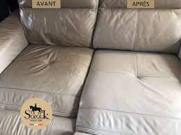 Nettoyage canapé cuir à domicile. Nettoyant Detachant Cuir