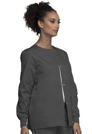 Cherokee Workwear scrub Warm Up Jacket for Women, Pewter, XXX-Large :  Amazon.in: Clothing & Accessories