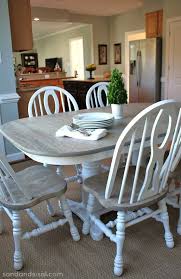 How To Refinish A Table Sand And Sisal Kitchen Table Redo Painted Kitchen Tables Kitchen Table Oak