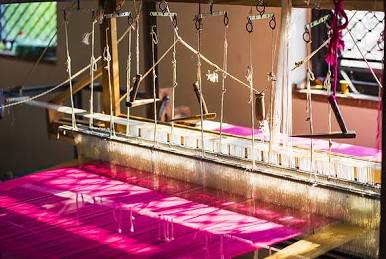 The meticulous art of hand-weaving a Chanderi saree, AI generated