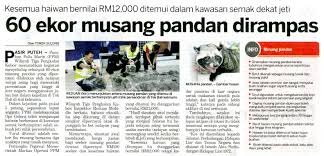 Jabatan perlindungan flora dan fauna. Keratan Akhbar Bagi Bulan Jun 2018