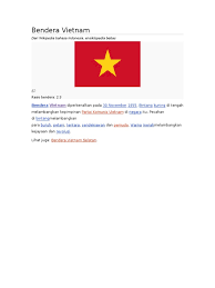 Apakah maksud warna biru pada bendera malaysia. Bendera Vietnam
