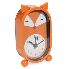 Reveil Vintage En Metal Orange Renard Objet Deco Vintage Deco Renard Reveil Vintage