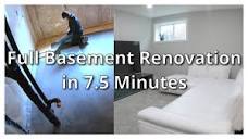 Full Basement Renovation in 7.5 minutes - YouTube
