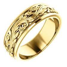 Fb Jewels Fb Jewels 14k Yellow Gold Sculptural Inspired Wedding Band Size 9 5 Walmart Com In 2021 Antique Wedding Rings Victorian Rings White Gold Rings