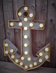 Marquee Anchor Light Relic Patina Fun Fair Sign Light Vintage Themed Wedding Distressed Home Ligh Anchor Decor Vintage Wedding Theme Decor
