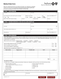 Anthem life insurance claim form. Medical Claim Form